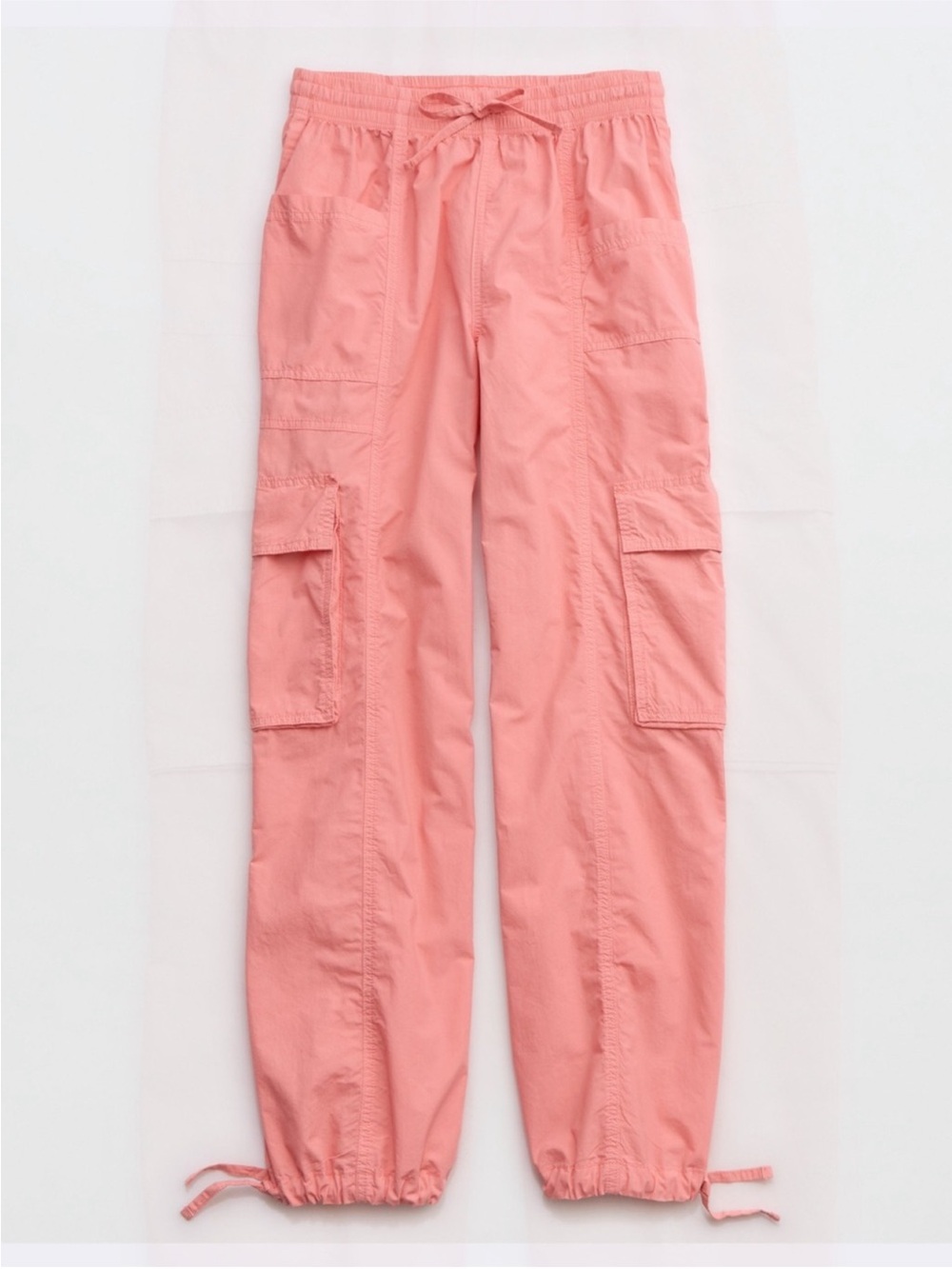 Aerie Go For It Cargo Parachute Drawstring Pants - Pink - Picture 1 of 6